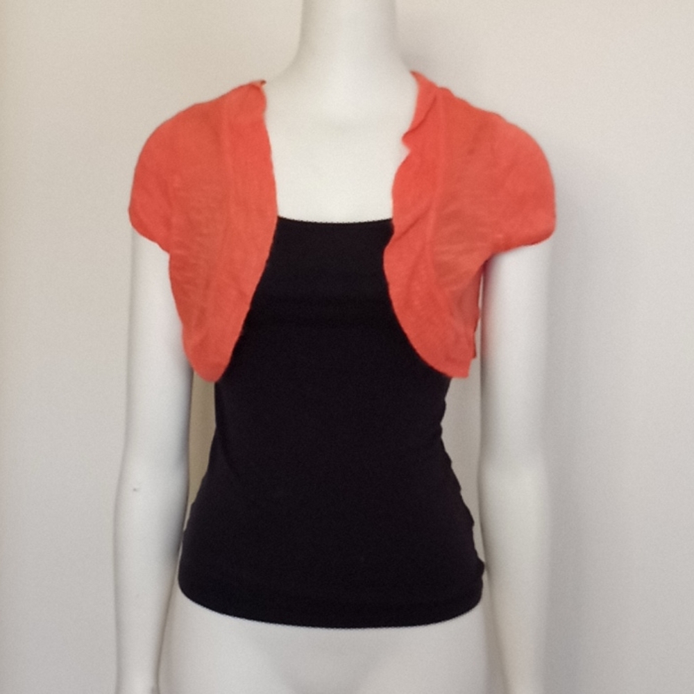 Juniors Dots coral colored shoulder cover up